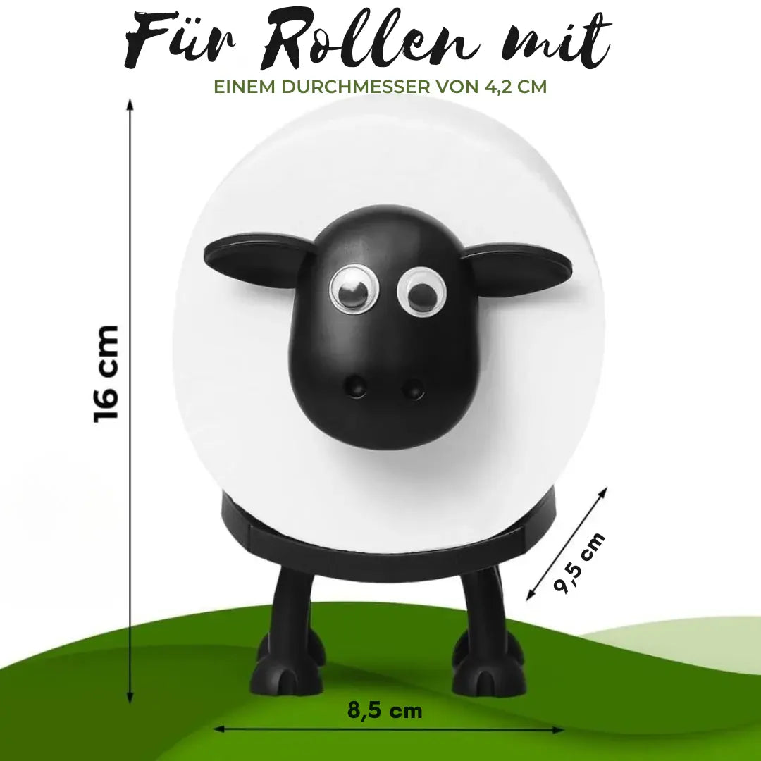 Schaap Toiletpapierhouder 3D-Geprint Vrijstaand Zwart PLA Badkamer WC Decoratief Design | Sansoti