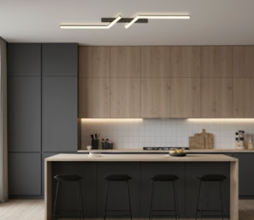 LED-Deckenleuchte, dimmbar, rechteckig, Gold, Schwarz, 60–120 cm, moderne Deckenbeleuchtung, Wohnzimmer, Schlafzimmer | Sansoti