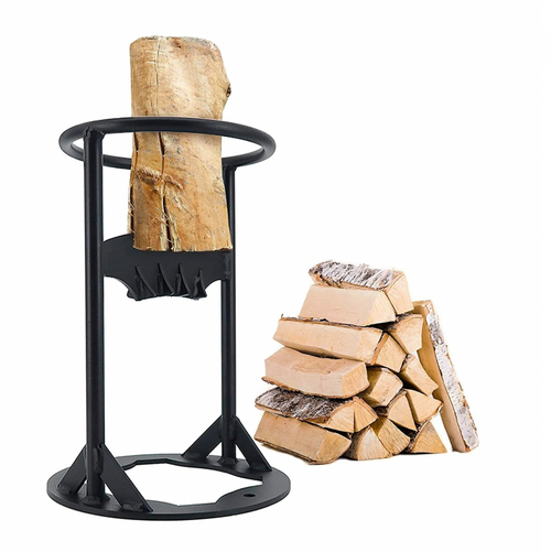 Handmatige Houtsplijter Staal 20cm Diameter Zwart Haardhout Openhaard Camping Tuin Veilig Compact Kloofwig | Sansoti