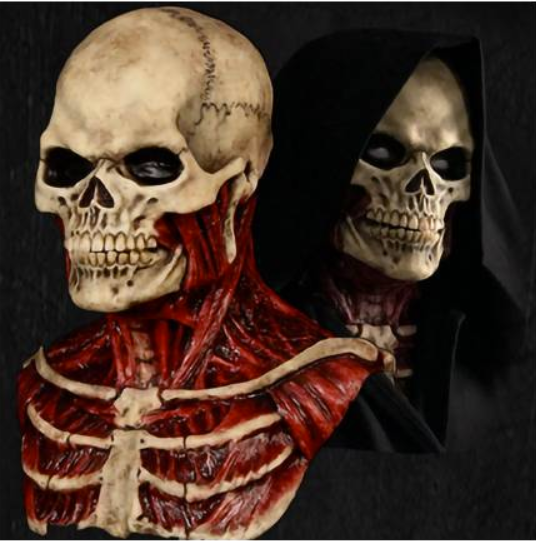 Horrormasker Schedel Latex Griezel Accessoire Feestmask Halloween Themafeest Carnaval Verkleedkostuum | Sansoti