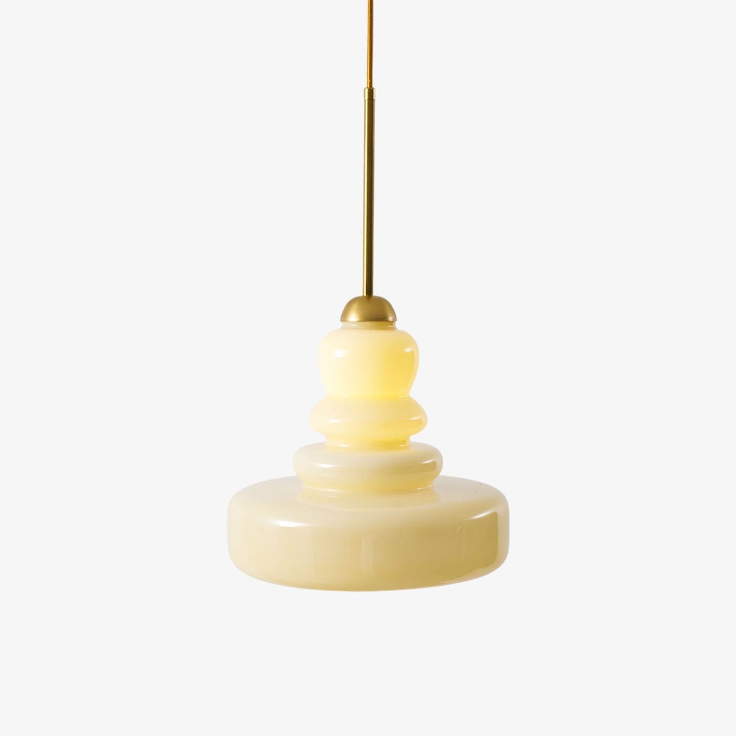 Glazen Hanglamp Industrieel Design Amber & Beige Schoolhouse E26/E27 Fitting Ø30cm voor Woonkamer Keuken Eetkamer | Sansoti