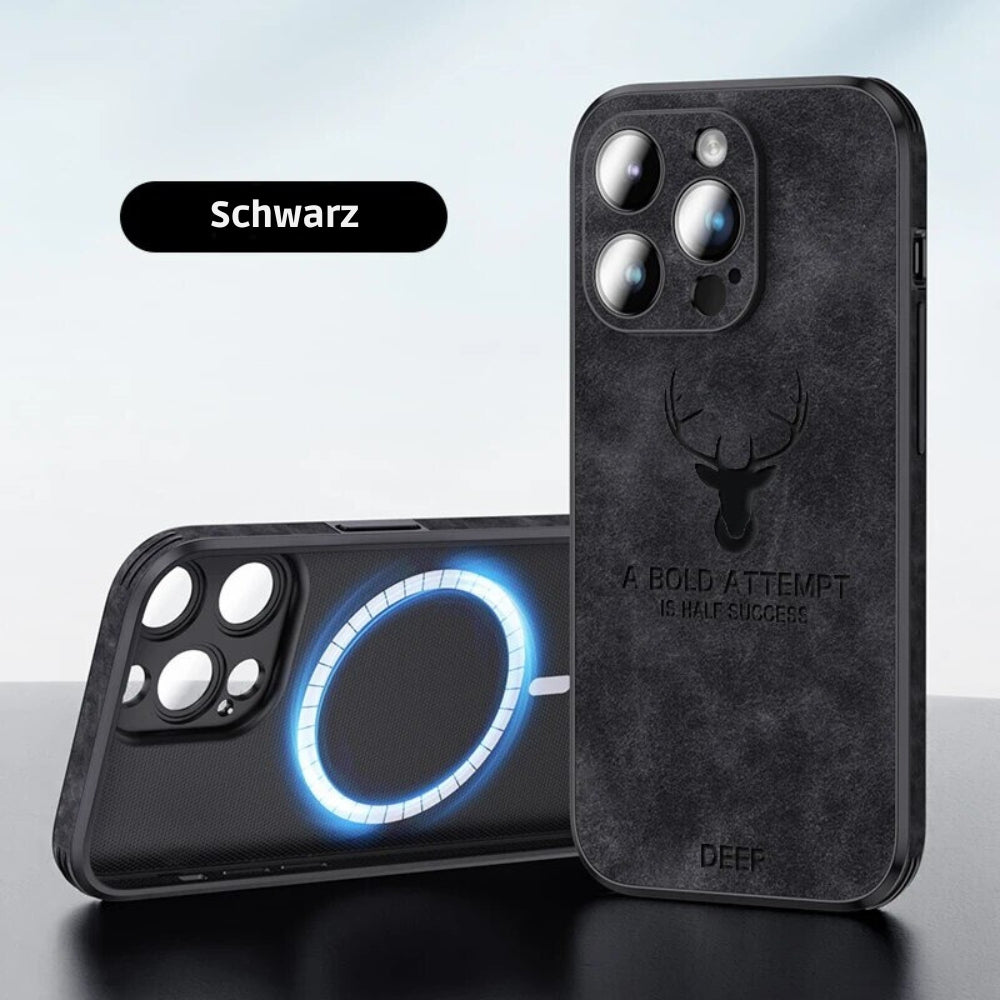 Smartphone Hoesje in Leerlook — Slank Design met Valbescheming & MagSafe-Compatibiliteit voor iPhone 16/15/14/13/12 | Sansoti
