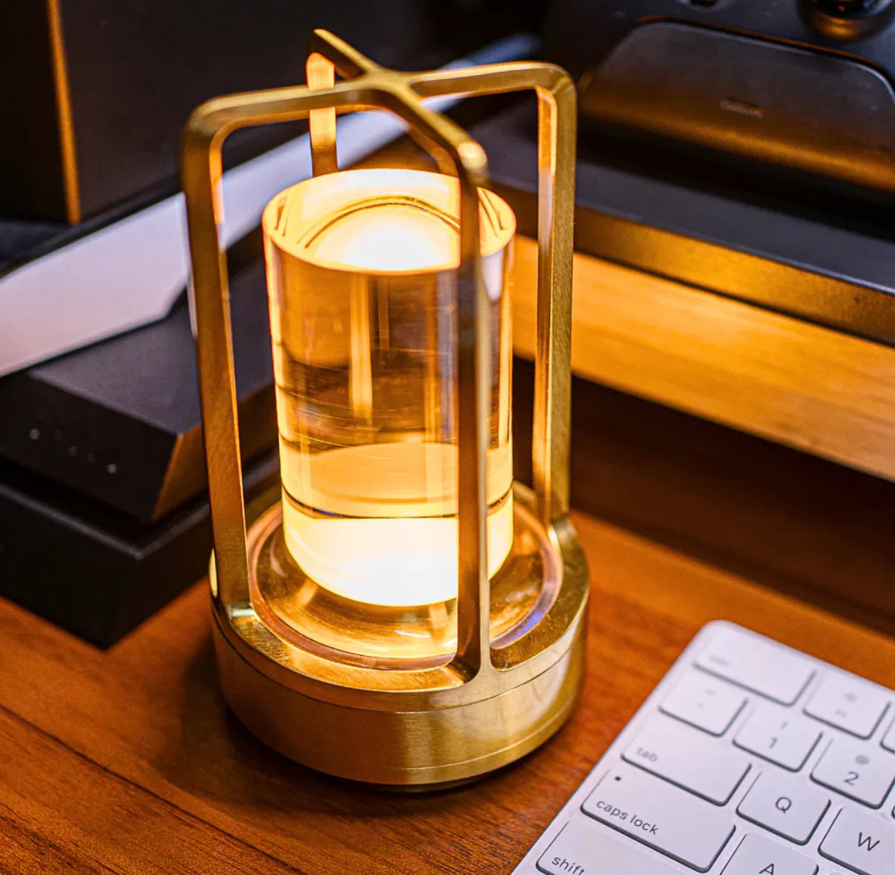 Draagbare Kristallen Tafellamp op Batterijen Dimbaar LED Goud Zilver Zwart Sfeerlamp Draadloos | Sansoti