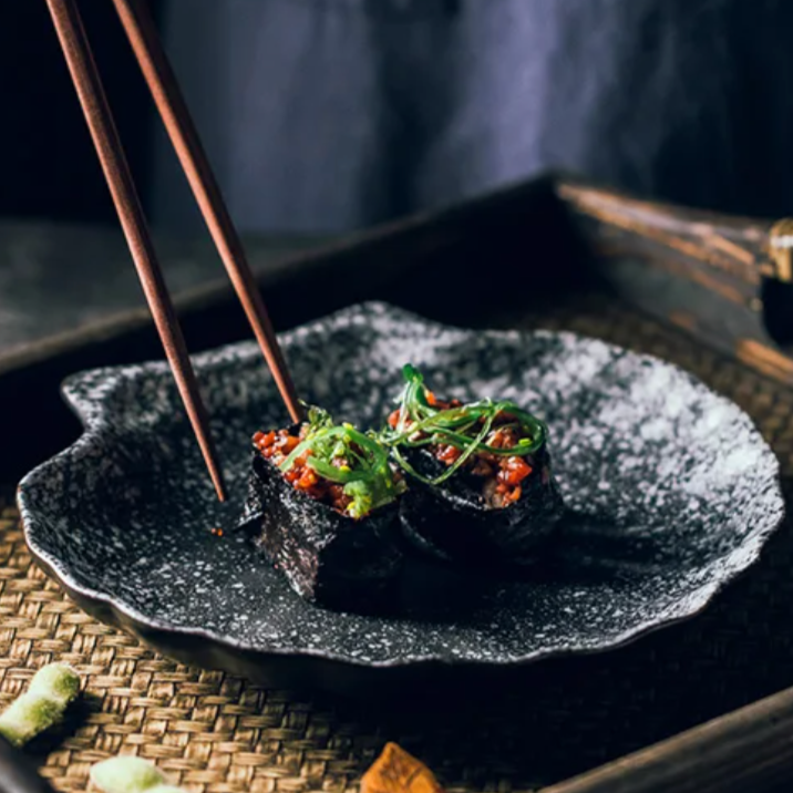 Keramische Schelpvormige Borden Wit Zwart Bruin Servies Coastal Dining | Sansoti