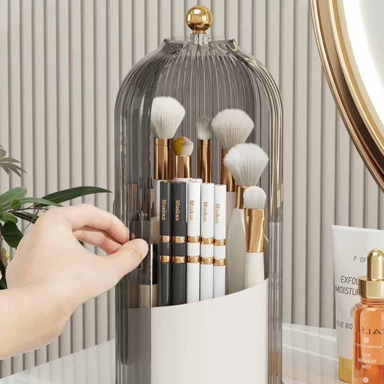 Draaibare Acryl Make-up Organizer – 360° Cosmetica Opbergbox Transparant Waterdicht – Beauty Display Standaard voor Badkamer en Kaptafel | Sansoti