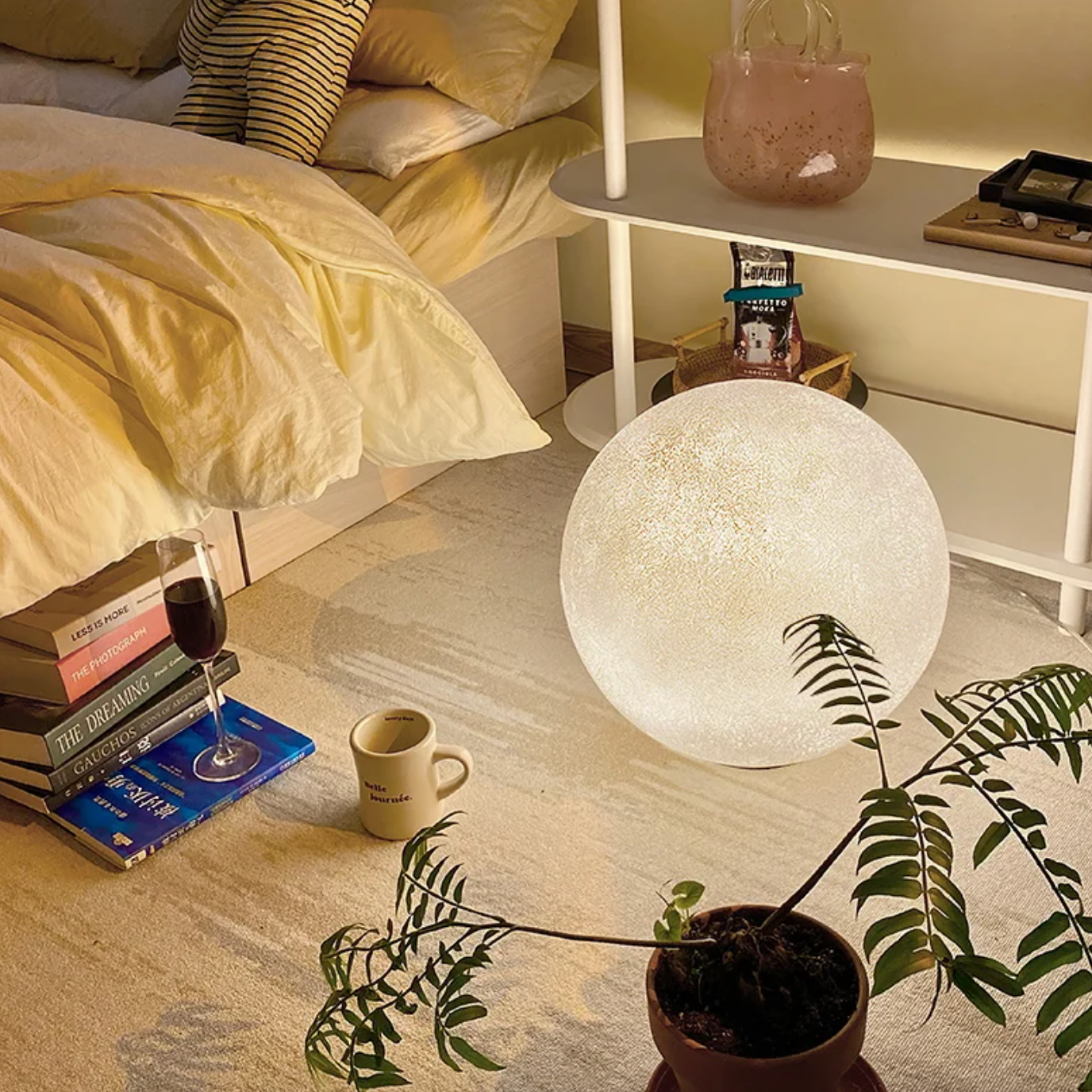Staande Maanlamp met LED Verlichting - Verstelbare Sfeerverlichting voor Woonkamer en Slaapkamer | Sansoti