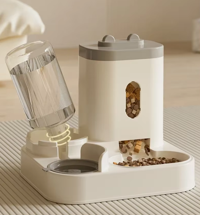 Katzenfutterbrunnen 2-in-1 Automatischer Futterspender 2300ml 1L | Restfield