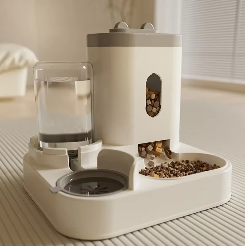 Katzenfutterbrunnen 2-in-1 Automatischer Futterspender 2300ml 1L | Restfield