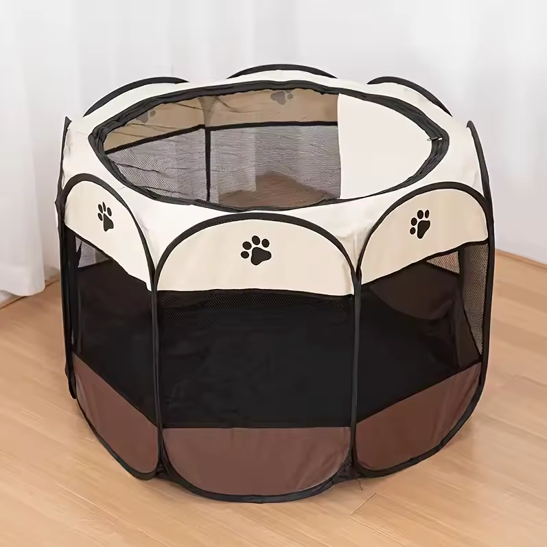 Enclos pour chien pliable Tissu Oxford Enclos portable pour chiot Octogonal intérieur extérieur | Restfield