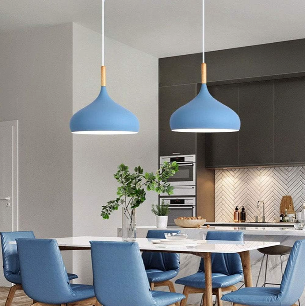Suspension Scandinave Aluminium Bois Design E27 Couleurs 24cm | Restfield