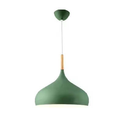 Suspension Scandinave Aluminium Bois Design E27 Couleurs 24cm | Restfield