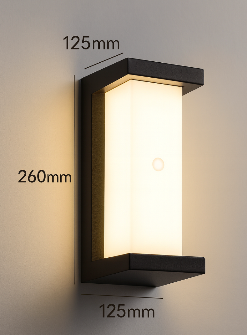 Buitenlamp Met Bewegingssensor LED IP65 Wandlamp 26cm Waterdicht | Sansoti