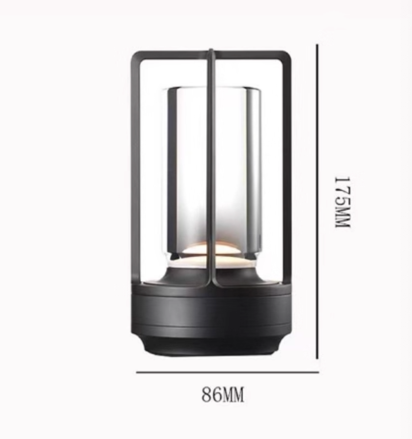 Wireless LED Table Lamp Cylinder Modern Design 3 Light Colors Rechargeable Touch Control USB-C Sansoti | Sansoti