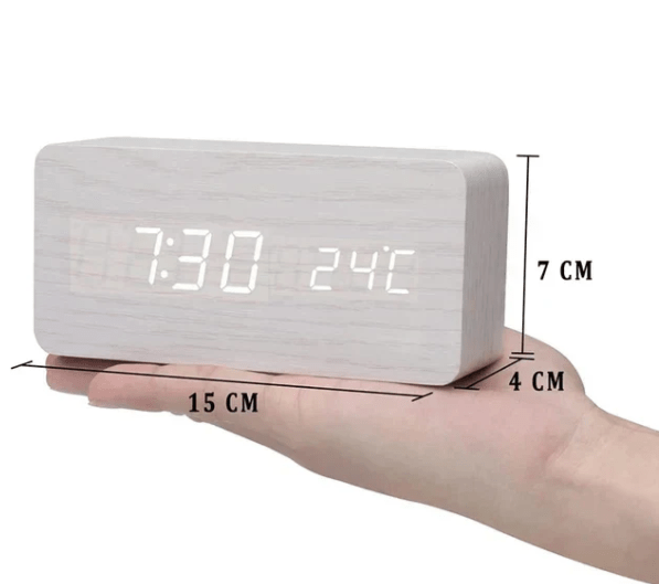 Réveil en Bois LED avec Activation Vocale & Design Minimaliste – Restfield