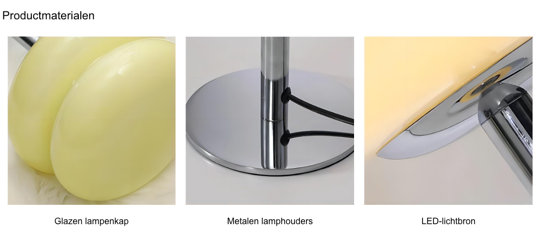 Bauhaus Tischleuchte Glas Design Italienisch Dimmbar LED Nachttischlampe USB | Restfield