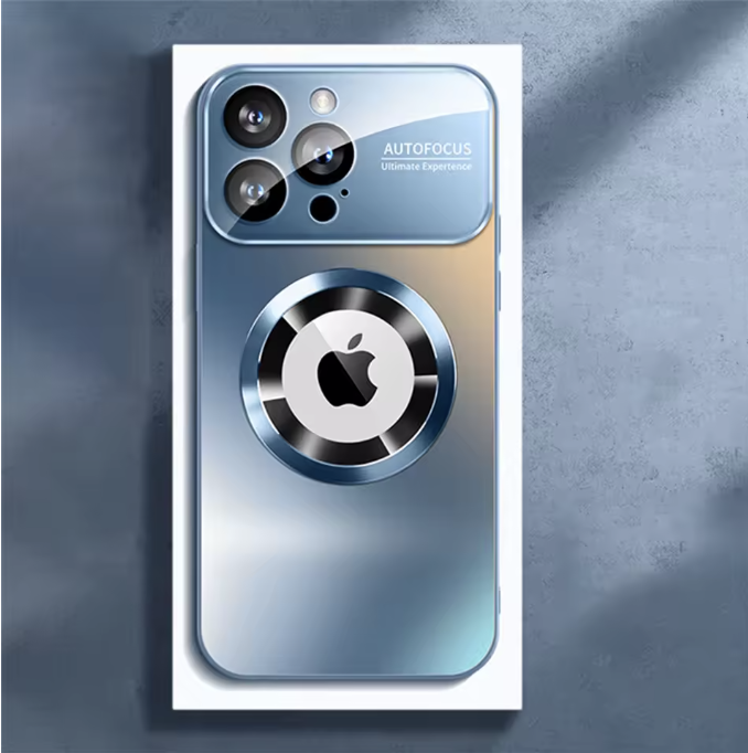 Magnetische Telefoonhoes met Glanzende Spiegel Afwerking voor iPhone | MagSafe Compatibel | Sansoti