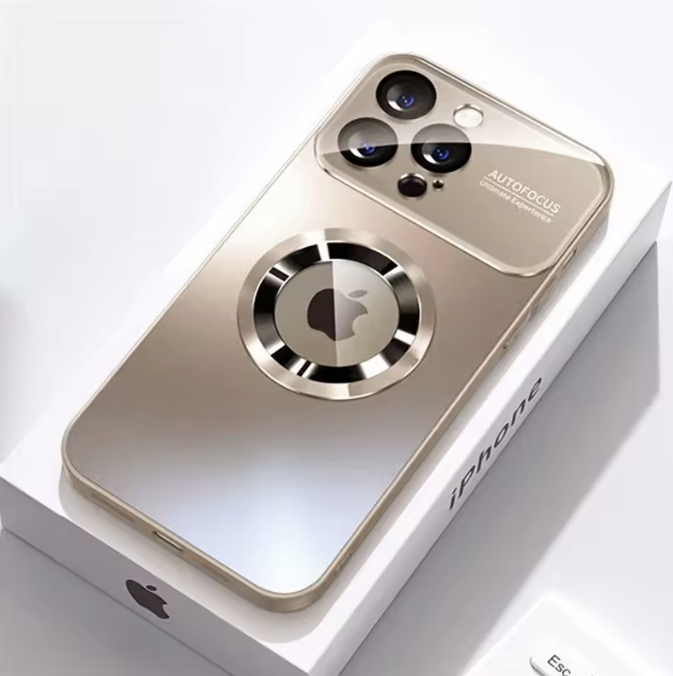 Magnetische Telefoonhoes met Glanzende Spiegel Afwerking voor iPhone | MagSafe Compatibel | Sansoti