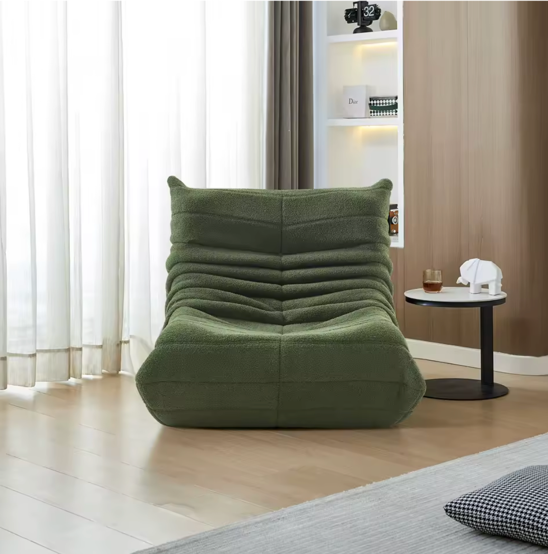 Sitzsack Sofa Samt Loungesessel Bodensessel mit Rückenlehne Memory Foam Relax | Restfield