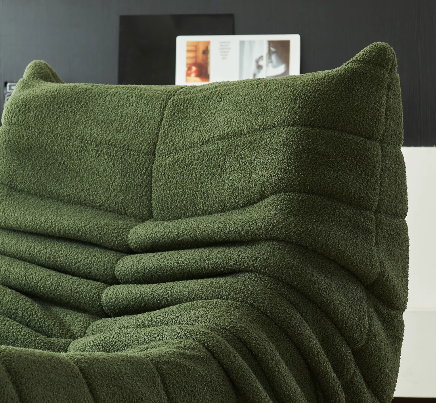 Sitzsack Sofa Samt Loungesessel Bodensessel mit Rückenlehne Memory Foam Relax | Restfield