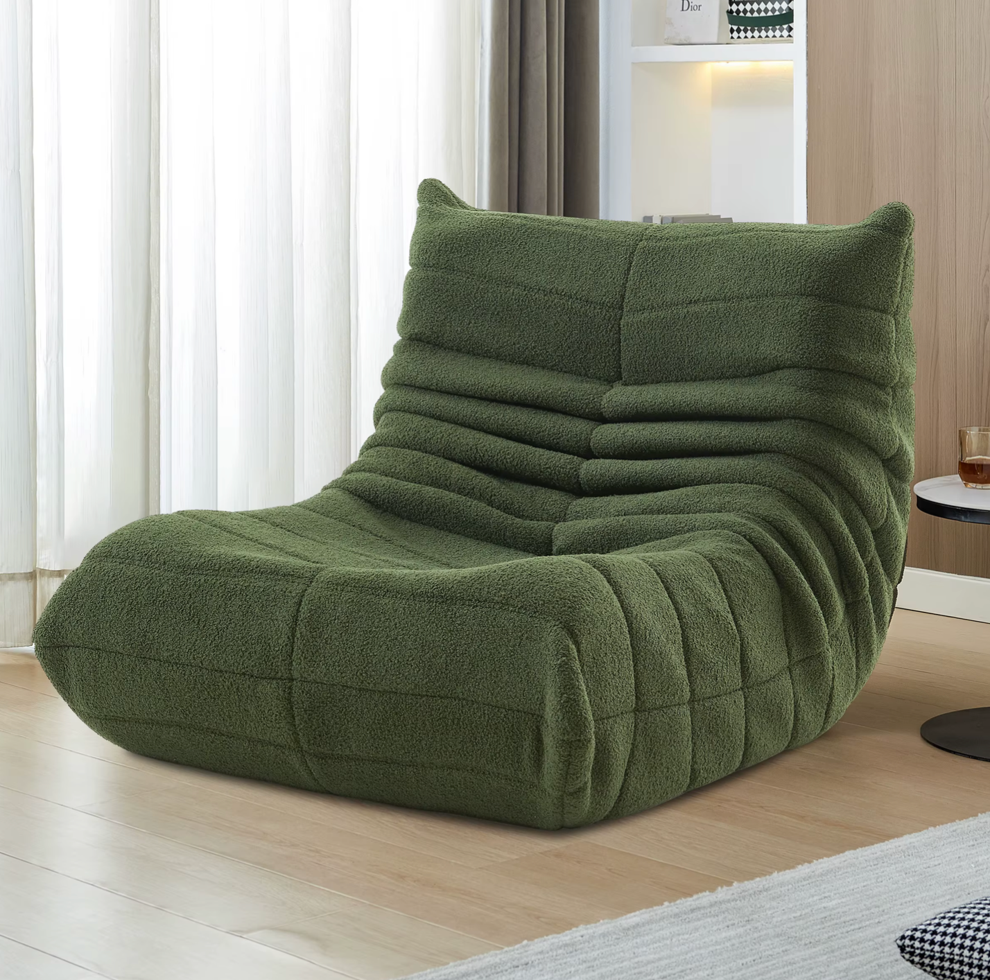 Sitzsack Sofa Samt Loungesessel Bodensessel mit Rückenlehne Memory Foam Relax | Restfield
