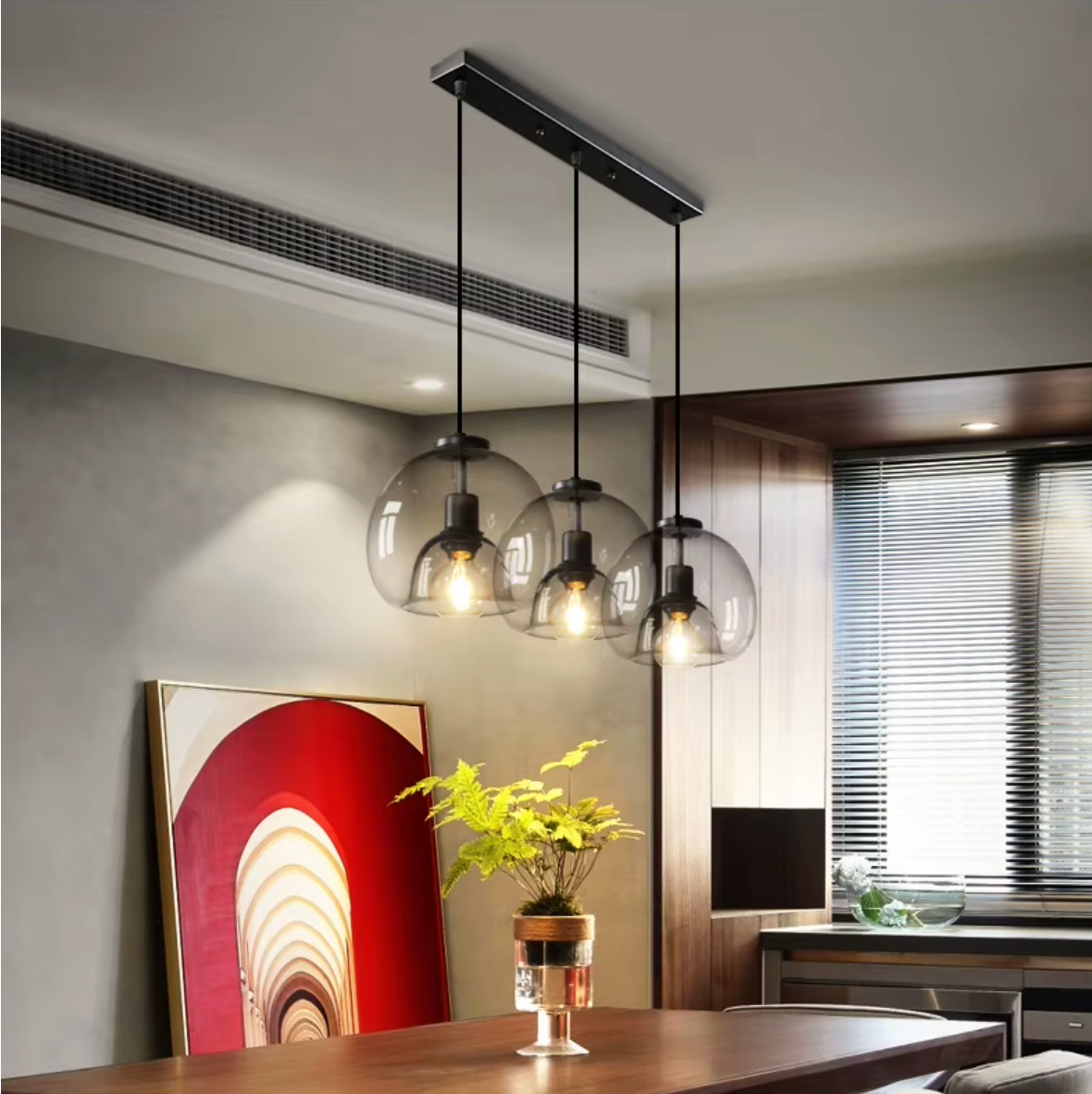 Hanglamp Rookglas Bol E27 25cm Eetkamer Slaapkamer Bar Industrieel Glazen Pendellamp Smoke Grijs Plafondlamp | Sansoti