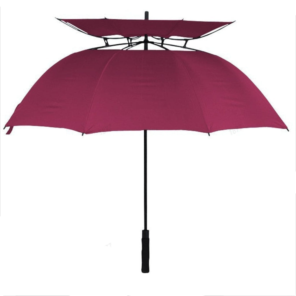Extra-Large Automatic Umbrella with Vented Double Canopy, Wind-Resistant, for Golf, Walking, and Events | Sansoti