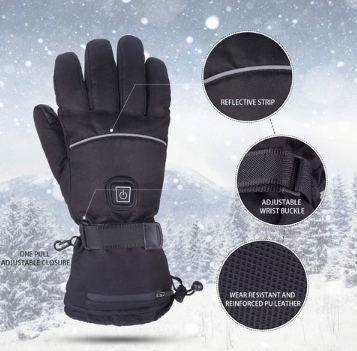 Verwarmde Handschoenen USB Oplaadbaar 3 Warmtestanden Winterhandschoenen Touchscreen Sport Outdoor Fietsen | Sansoti