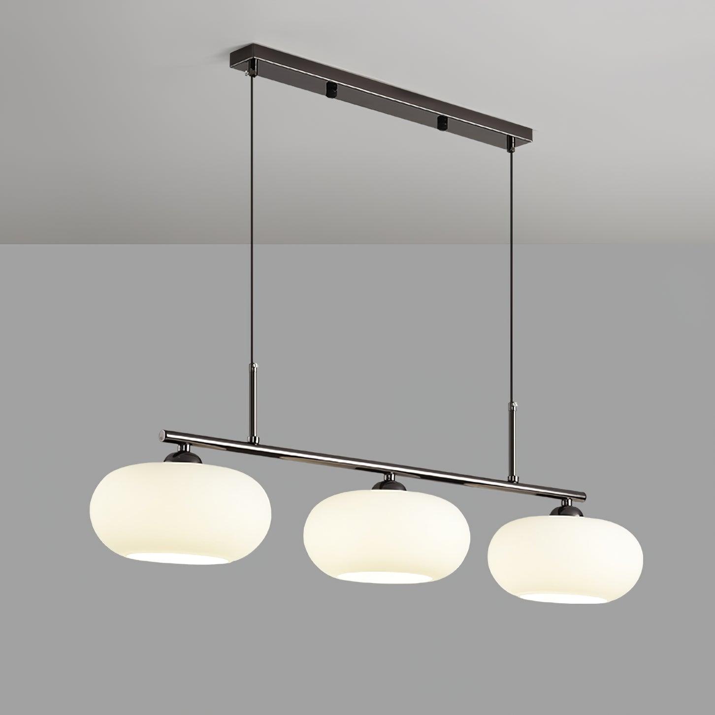 Design Hanglamp met 3 Globe Kapjes - Stijlvolle Eetkamerverlichting voor Tafel en Kookeiland - Verstelbaar 150 cm - Nikkel of Goud - E26/E27 | Sansoti