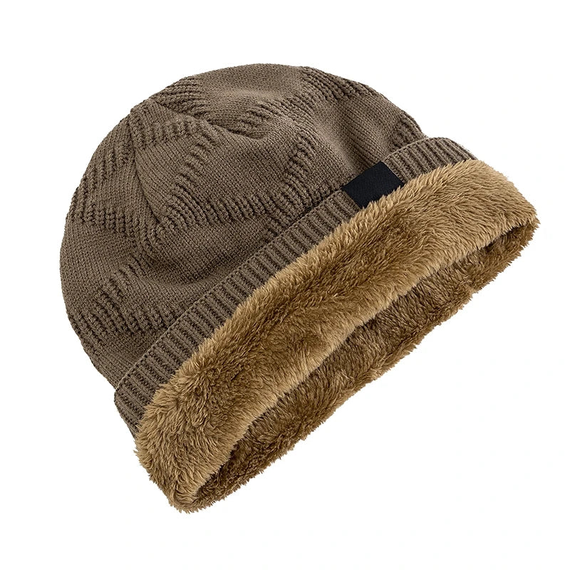 Fleece Wintermuts Unisex Gebreide Hoofdbedekking met Warme Voering Dames Heren Outdoor Koudebescherming Muts | Sansoti