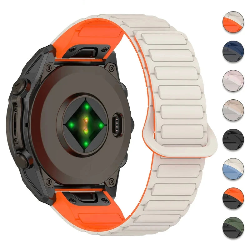 Magnetisches Silikon-Smartwatch-Armband 20 mm, 22 mm, 26 mm, verstellbar, Sportarmband, wasserdicht, komfortabel | Sansoti