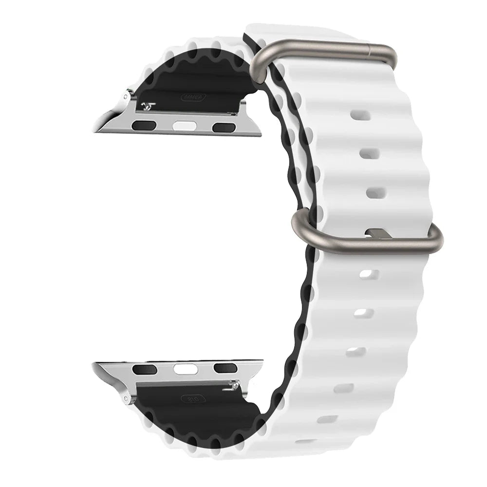 Bracelet de smartwatch en silicone, résistant à l’eau et respirant, bracelet de montre et bracelet de sport unisexes, bracelet de remplacement | Sansoti