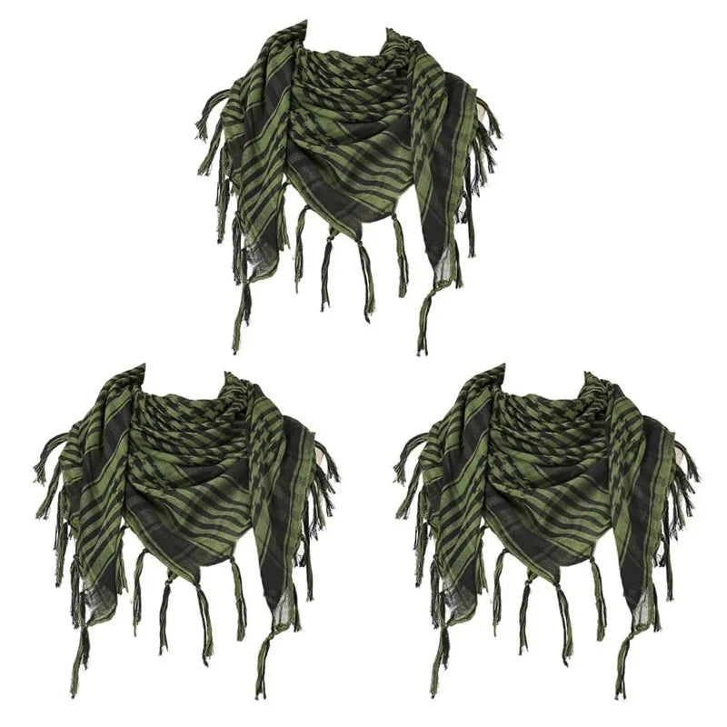 Bufanda de punto tradicional 100x100 cm con flecos para hombre y mujer, cálida y cómoda, de tejido suave para el invierno | Sansoti