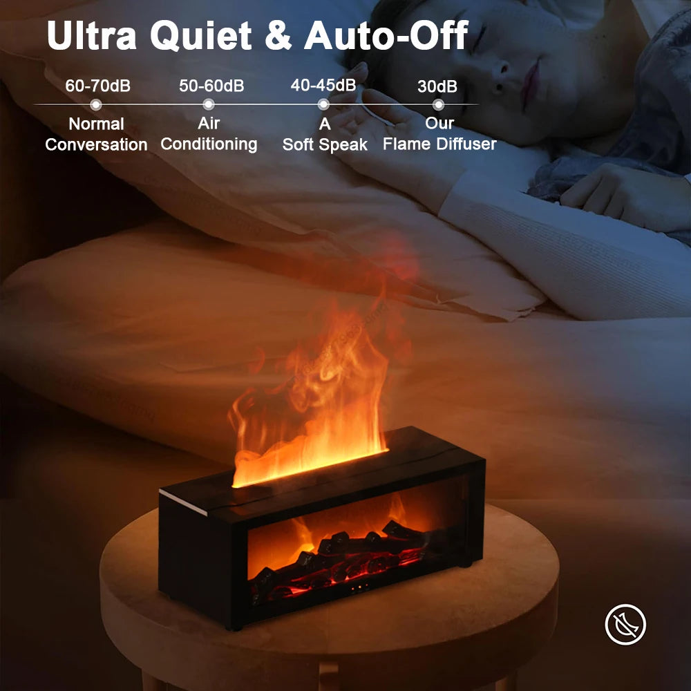 Kamin Luftbefeuchter Flamme 150ml 7 Farben Aroma Diffuser Fernbedienung Schlafzimmer Wohnzimmer Duftverteiler Timer | Restfield
