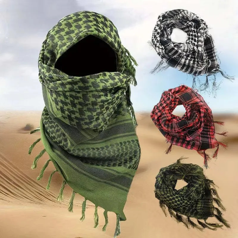 Kujten scarf - 1/2/3pcs Keffiyeh Tactische Woestijn Sjaal Wrap Shemagh Hoofd Hals Arabische Sjaal Keffiyeh sjaal Wrap Voor Mannen En Vrouwen