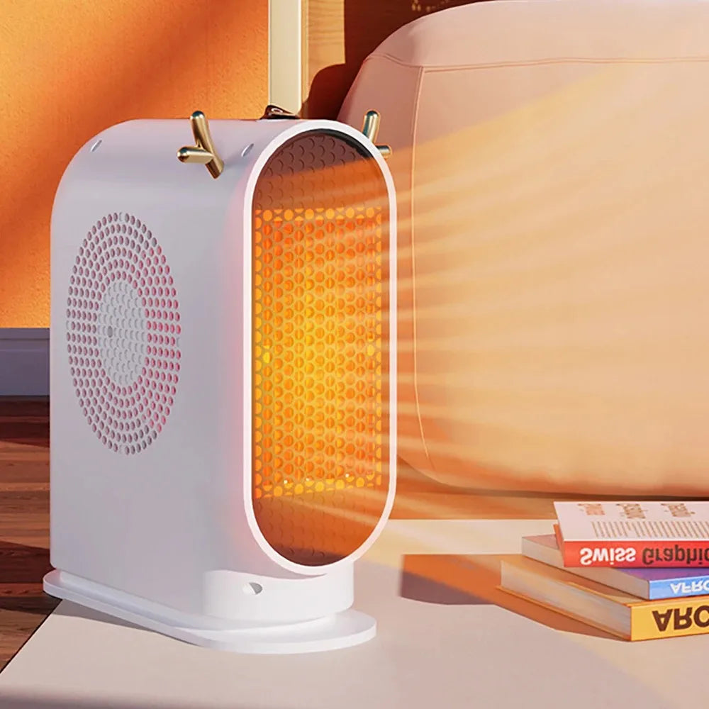 Heated - Desktop Electric Heater 500W Portable Home Electric Heater Intelligent Thermostat Fan Winter Electric Heater Heating Tools
