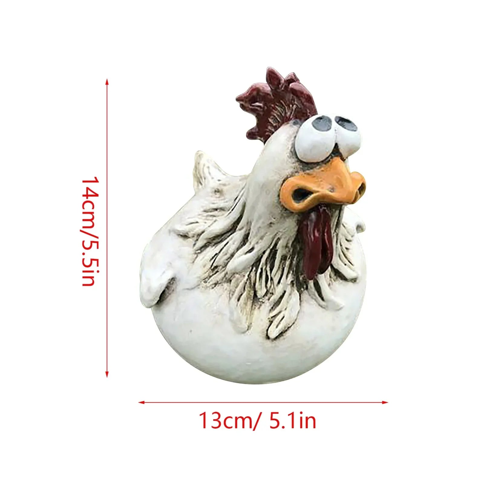 Décoration Clôture Poule Rigolote Résine 14cm Jardin Figurine Ferme Clôture Ornement Décoration Extérieure Cadeau Figurine de Jardin | Restfield