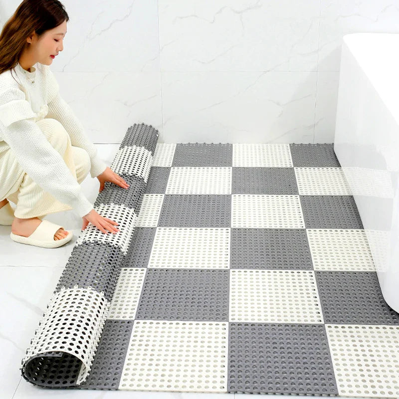 Tapis de douche antidérapant caoutchouc 30x30cm salle de bain étanche anti-moisissure | Restfield