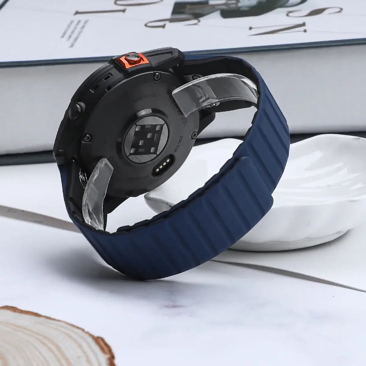 Silikonowy pasek do smartwatcha z magnetycznym zapięciem – Wymienny pasek do zegarka 22 mm 26 mm Zegarek sportowy | Sansoti