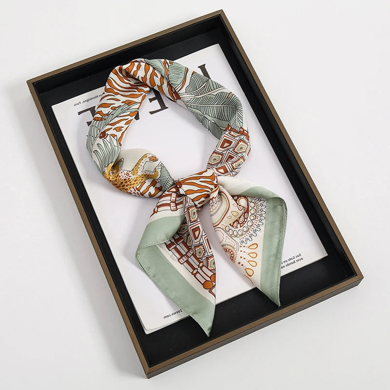 Square Satin Scarf 70x70cm Women's Headband Headscarf Neck Scarf Multifunctional Elegant Stylish Accessory | Sansoti