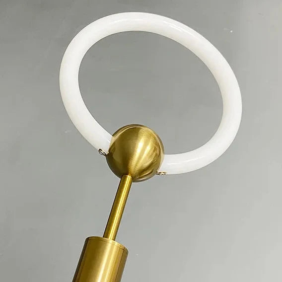 Runde Hängeleuchte mit LED-Ring Aluminium Gold Schwarz Verstellbar Esszimmer Schlafzimmer Wohnzimmer Modernes Design | Sansoti