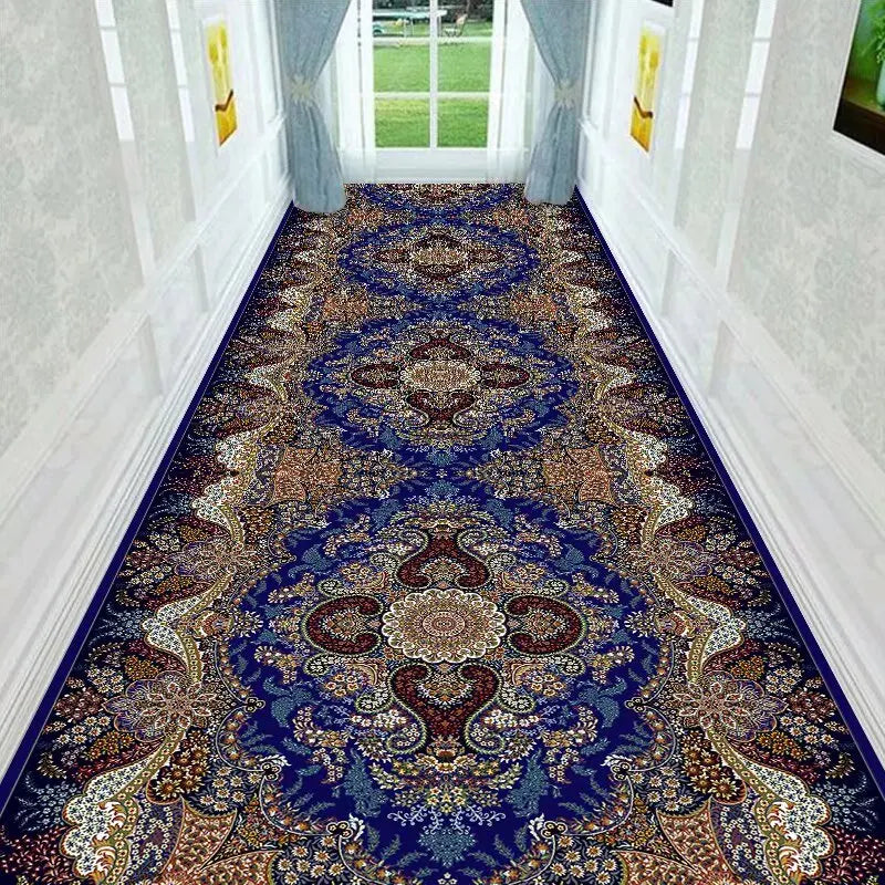 Runner rug Non-Slip Hallway Rug Polyester Washable Decorative Persian Pattern for Entryway Balcony Corridor | Sansoti