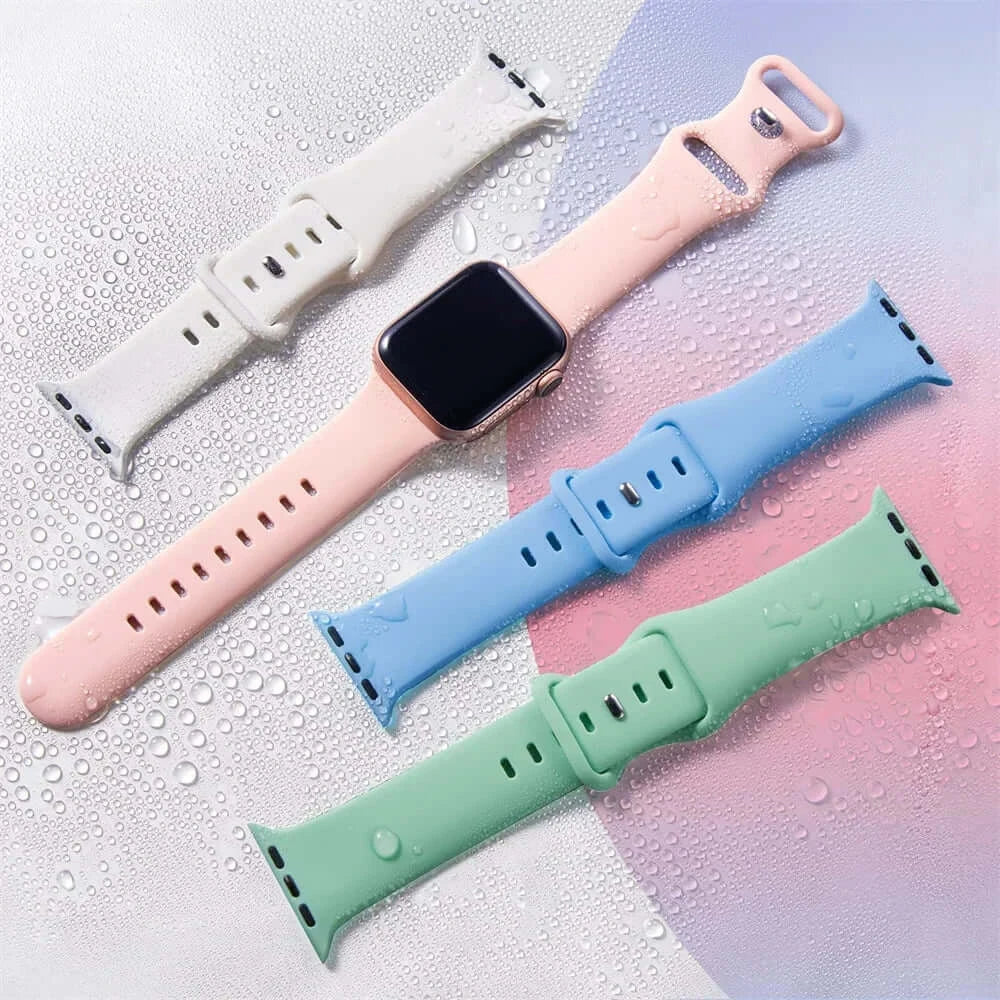Bracelet de smartwatch en silicone, résistant à l’eau et flexible, bracelet sport doux pour une utilisation quotidienne active | Sansoti