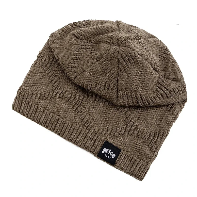 Gebreide Wintermuts Unisex Fleece Gevoerd Slouchy Beanie Volwassenen Breipatroon Outdoor Hoofddeksel | Sansoti