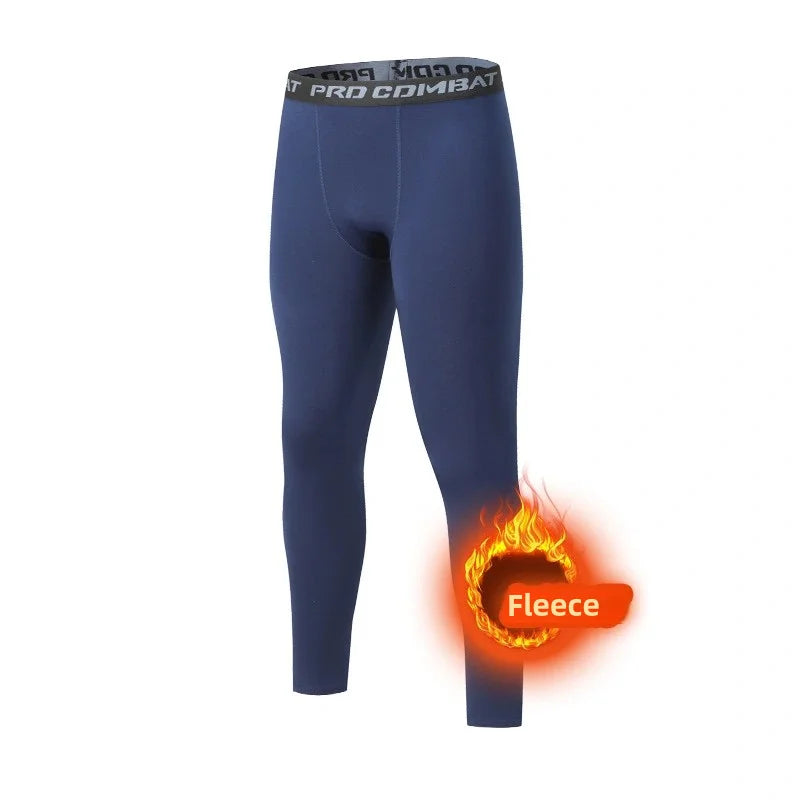Thermische Herenlegging Winter Fleece Warm Onderbroek Stretch Compressie Sportondergoed Baselayer Panty | Sansoti