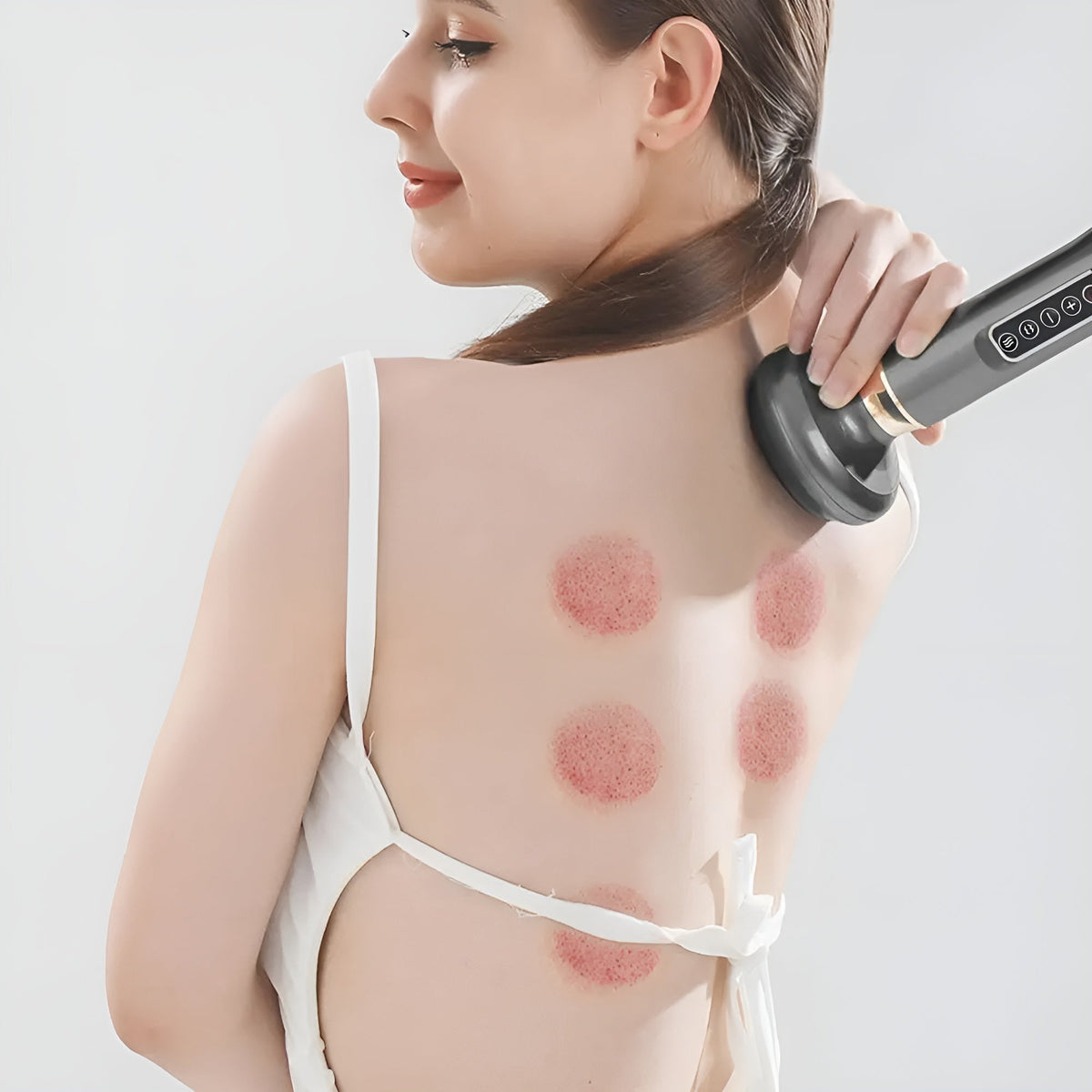 Cordless Massage Device with Suction Function, Heat, ABS and 1800mAh Battery for Back, Shoulders, Legs and Neck Muscles | Sansoti