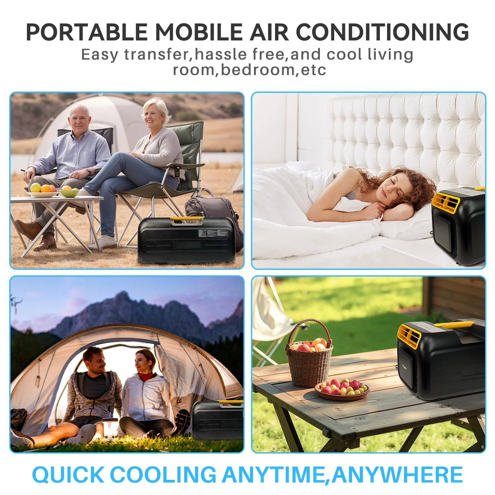 Draagbare Mini Koelunit 220V/110V Compacte Airconditioner voor Binnen en Buiten | Sansoti