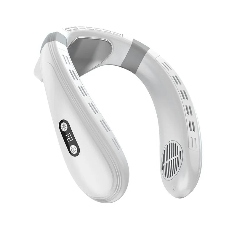 Draagbare Nekventilator 5200mAh Oplaadbaar Halfgeleider Koeling Persoonlijke Ventilator Outdoor Draadloos Nekkoeler USB Opladen | Sansoti