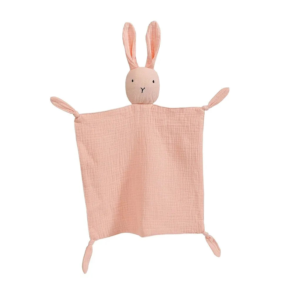 Katoenen Knuffeldoek met Dierkop voor Baby | Zachte Slaaphulp Pasgeborenen Kraamcadeau Troostdoekje Speelgoed | Sansoti
