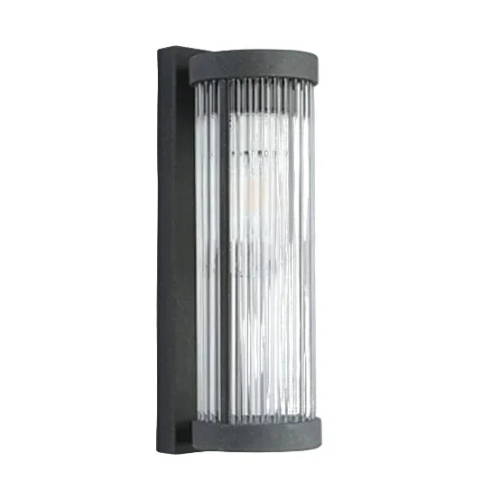 Zonnegedreven Wandlamp Geribbeld Glas Buitenverlichting IP65 Waterdicht Tuin Entree Terras 3W LED Sfeerlicht | Sansoti