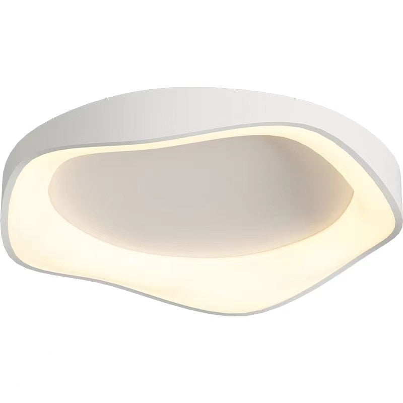 Japandi LED Plafondlamp Dimbaar Afstandsbediening Rond 40cm 50cm IJzer Acryl | Sansoti